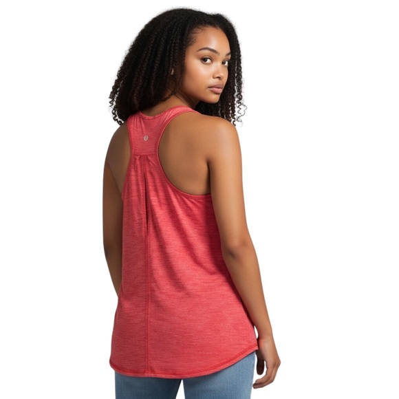 LULULEMON Rare Slit Yogi Racer Back III Coral Halter Tank + Small Reusable Bag - Picture 5 of 16